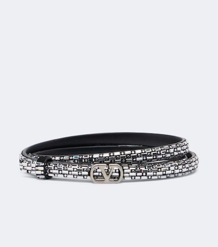 Ceinture VLogo en cuir à ornements - Valentino Garavani - Modalova