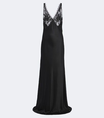 Robe longue en soie à dentelle et sequins - The Sei - Modalova