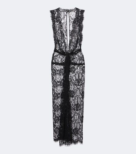 Robe midi en dentelle à fleurs - Dolce&Gabbana - Modalova