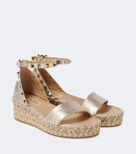 Sandales Rockstud en cuir - Valentino Garavani - Modalova
