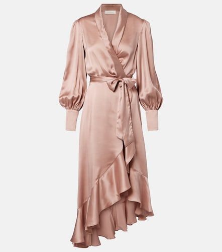 Robe portefeuille en satin de soie - Zimmermann - Modalova