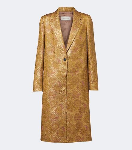 Manteau en lin, coton et soie mélangés - Dries Van Noten - Modalova
