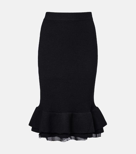 Jupe midi en laine mélangée - Nina Ricci - Modalova