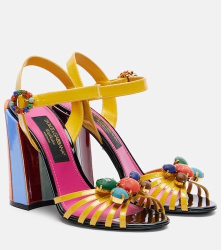 Sandales Keira en cuir à ornements - Dolce&Gabbana - Modalova