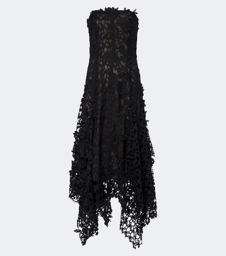 Robe longue bustier en guipure - Oscar de la Renta - Modalova