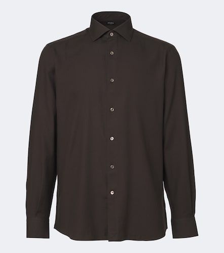 Zegna Chemise en coton et cachemire - Zegna - Modalova