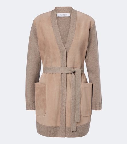 Cardigan en laine, cachemire et daim - Max Mara - Modalova