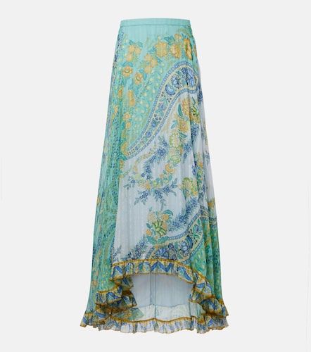 Jupe longue asymétrique en soie à fleurs - Etro - Modalova