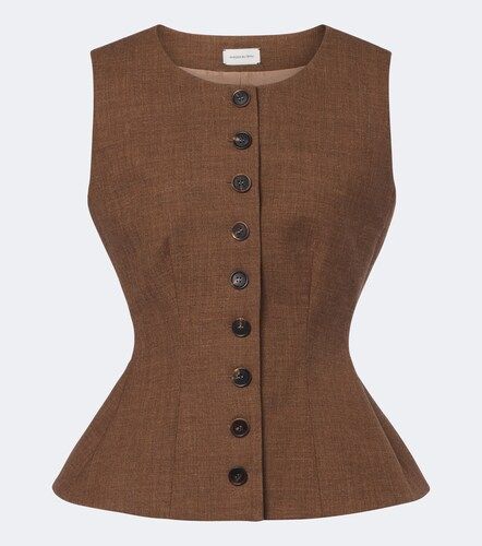 Gilet péplum en laine vierge - Magda Butrym - Modalova