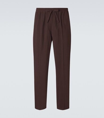 Pantalon droit Selly en soie mélangée - Umit Benan - Modalova