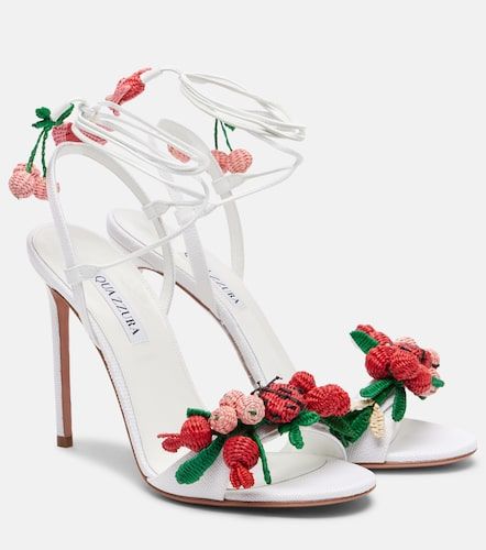Sandales Botanica en cuir et raphia - Aquazzura - Modalova