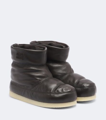 Miu Miu Bottines en cuir matelassé - Miu Miu - Modalova