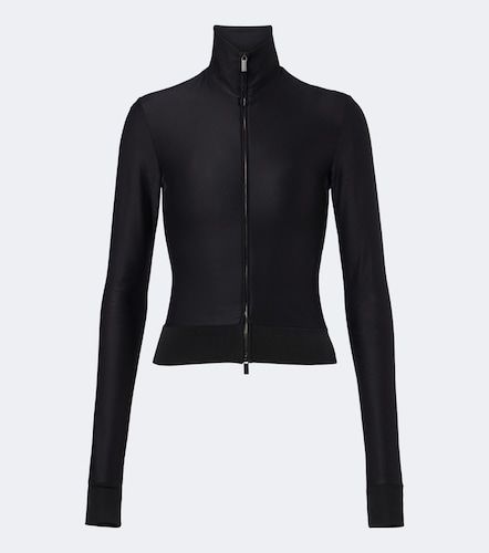 Gucci Top zippé en soie mélangée - Gucci - Modalova