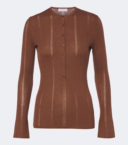 Top Henley Olea en laine pointelle - Gabriela Hearst - Modalova