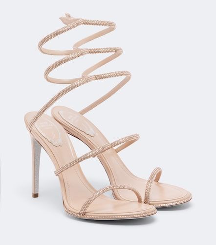 Sandales Cleo en satin à cristaux - Rene Caovilla - Modalova