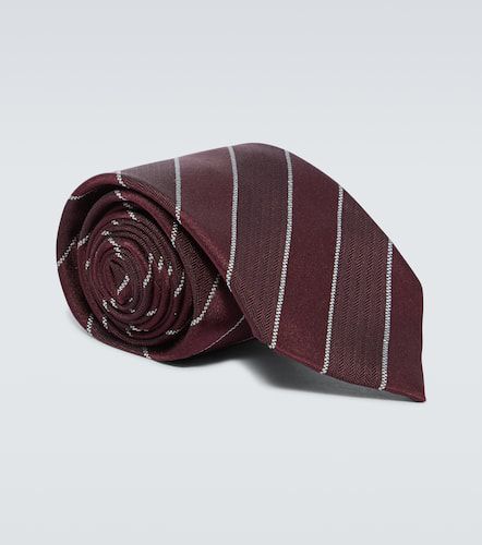 Cravate rayée en soie - Brunello Cucinelli - Modalova