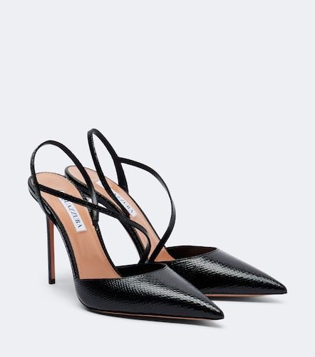 Escarpins Dynasty en cuir façon serpent - Aquazzura - Modalova