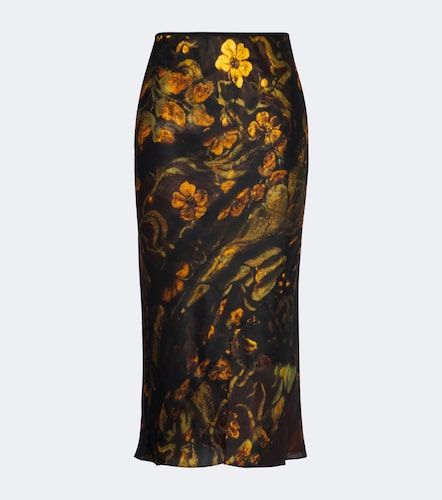 Jupe en soie à fleurs - Dries Van Noten - Modalova