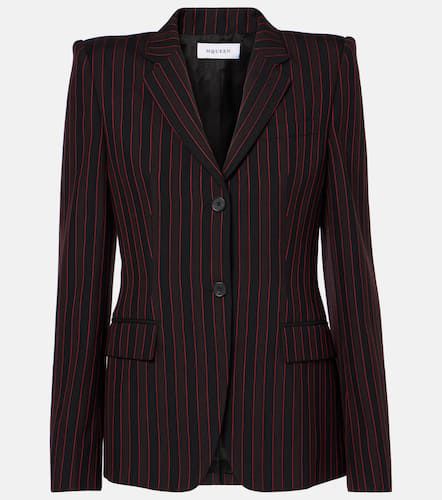 Blazer rayé en laine - Alexander McQueen - Modalova