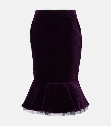 Jupe midi en velours de coton - Nina Ricci - Modalova