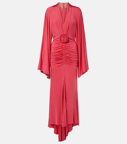Robe froncée à appliqués floraux - Blumarine - Modalova