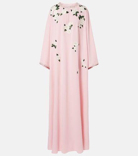 Cafetan à broderies florales - Carolina Herrera - Modalova