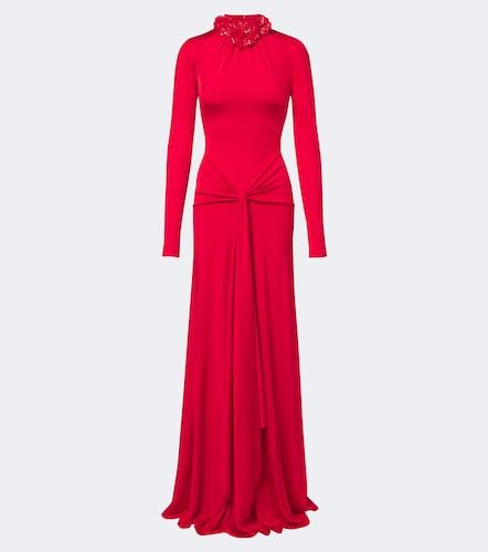 Robe longue à appliqués floraux - David Koma - Modalova