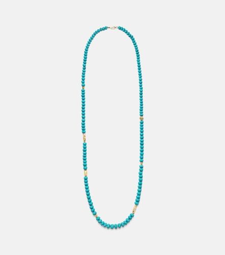 Collier Horizon en or 9 ct et 18 ct à perles et turquoises - Ileana Makri - Modalova