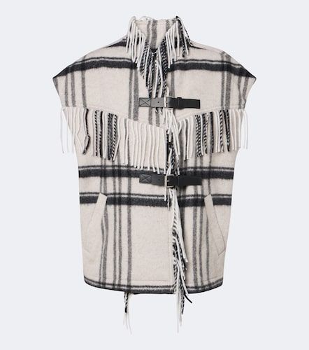 Gilet Ginesa en laine mélangée à carreaux - Marant Etoile - Modalova