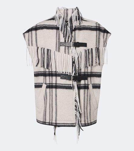 Gilet Ginesa en laine mélangée à carreaux - Marant Etoile - Modalova