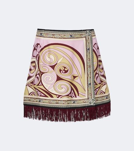 Mini-jupe Foulard en sergé de soie - La DoubleJ - Modalova