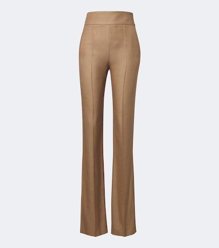 Pantalon droit en soie et laine - Valentino Garavani - Modalova