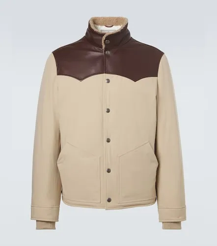 Veste doudoune à finitions en cuir - Brunello Cucinelli - Modalova