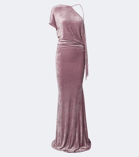 Robe longue Lilies Tungsten en velours - Rick Owens - Modalova