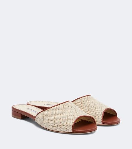 Mules Smirna à effet raphia - Manolo Blahnik - Modalova