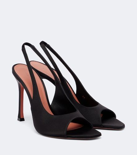Sandales slingback Alexa en satin - Amina Muaddi - Modalova