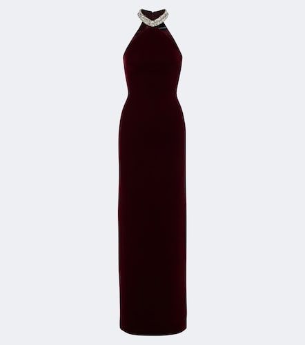 Robe longue en velours à ornements - David Koma - Modalova