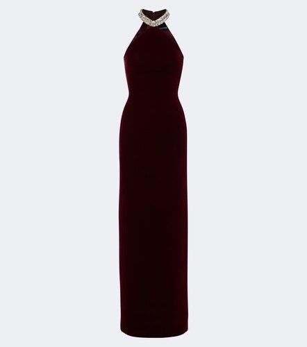 Robe longue en velours à ornements - David Koma - Modalova
