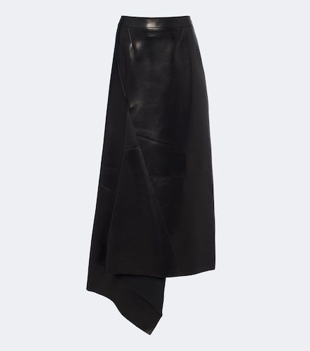 Jupe longue asymétrique en cuir - Givenchy - Modalova