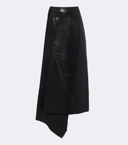 Jupe longue asymétrique en cuir - Givenchy - Modalova