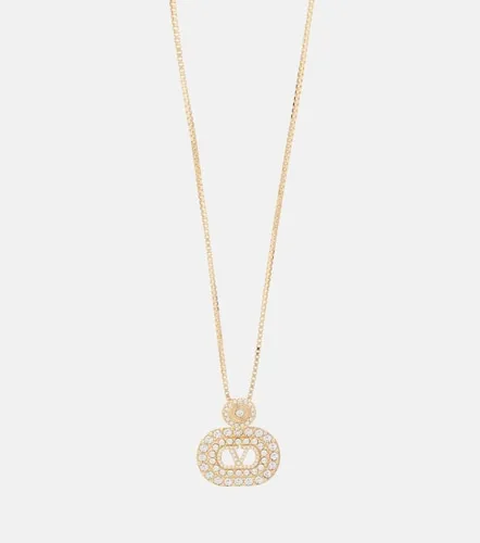 Collier à pendentif VLogo orné de cristaux Swarovski® - Valentino Garavani - Modalova