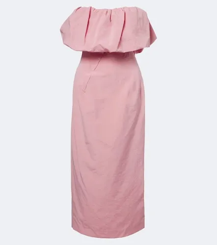 Robe midi bustier en coton et soie - Magda Butrym - Modalova