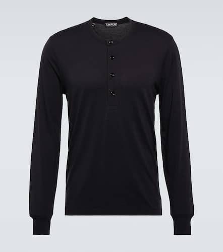 Top Henley en lyocell et coton - Tom Ford - Modalova