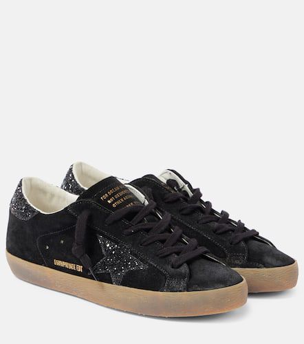 Baskets Super-Star en daim à paillettes - Golden Goose - Modalova