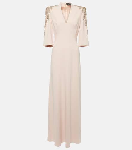 Robe longue Babe en crêpe à ornements - Jenny Packham - Modalova