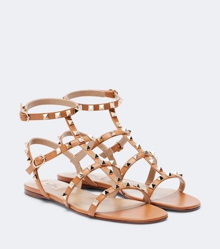 Sandales Rockstud en cuir - Valentino Garavani - Modalova