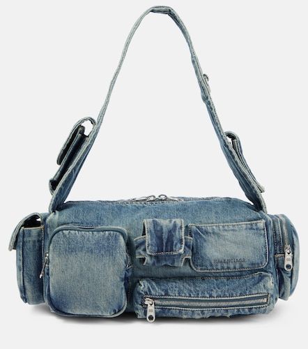 Sac Superbusy Small en denim - Balenciaga - Modalova