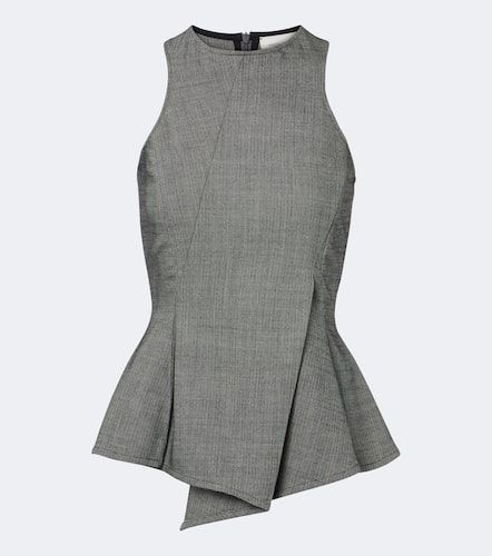 Top péplum en laine mélangée à chevrons - Magda Butrym - Modalova