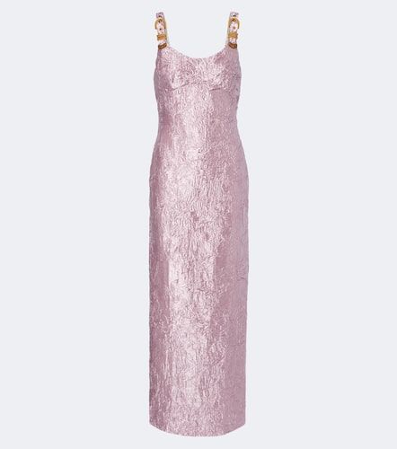Robe longue à effet froissé - Versace - Modalova