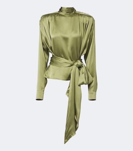 Balmain Top en satin de soie - Balmain - Modalova